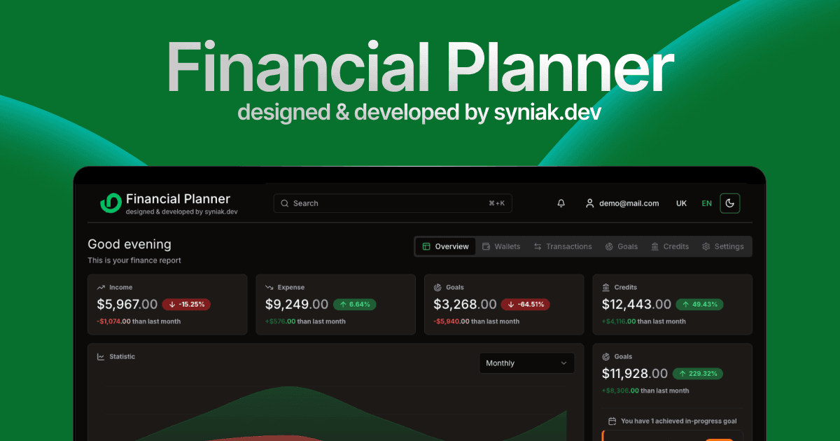 Preview of Financial Planner project